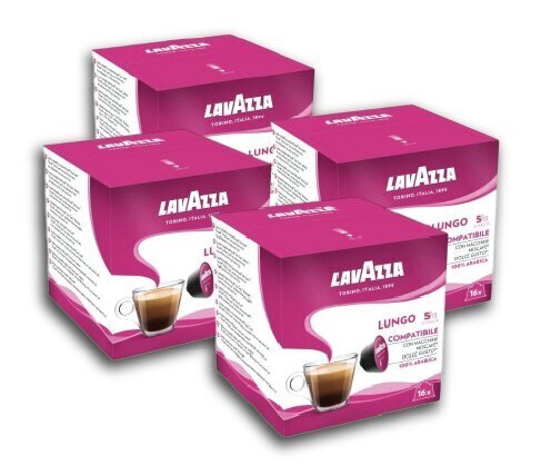 Kohvikapslid Lavazza Lungo, 512 g, 64 tk цена и информация | Kohv, kakao | kaup24.ee