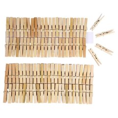 бамбуковые прищепки 100 шт. цена и информация | Cушилки для белья | kaup24.ee