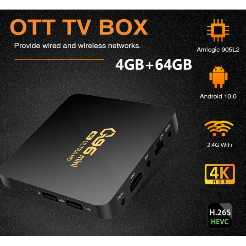 Multimeediumipleier Q96 Mini Plus, WIFI, 5G, Android 11.1, 64bit 4Gb + 32Gb, Smart TV, telekast цена и информация | Valvekaamerad | kaup24.ee