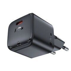 Acefast A77 Mini PD 30W GaN USB-C wall charger - black цена и информация | Зарядные устройства для телефонов | kaup24.ee