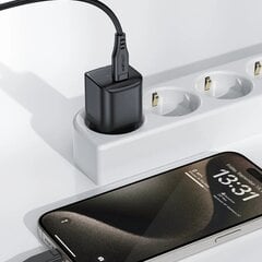 Acefast A73 Mini PD 20W GaN wall charger + USB-C cable - white цена и информация | Зарядные устройства для телефонов | kaup24.ee
