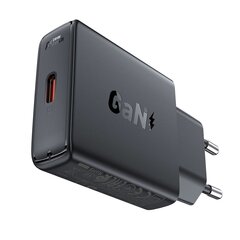Acefast A65 PD 20W GaN USB-C wall charger - black цена и информация | Зарядные устройства для телефонов | kaup24.ee