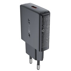 Acefast A65 PD 20W GaN USB-C wall charger - black цена и информация | Зарядные устройства для телефонов | kaup24.ee
