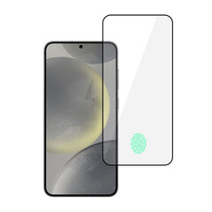Закаленное стекло HARD Full Glue 5D для SAMSUNG GALAXY S24 (с разблокировкой по отпечатку пальца), черное цена и информация | Защитные пленки для телефонов | kaup24.ee