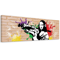 Seinapilt Banksy, Mona Lisa Bazooka цена и информация | Настенные деревянные декорации | kaup24.ee