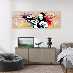 Seinapilt Banksy, Mona Lisa Bazooka цена и информация | Настенные деревянные декорации | kaup24.ee