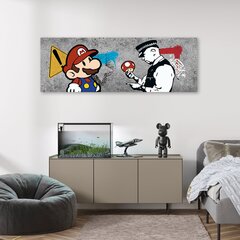 Seinapilt Banksy, Super Mario ja politseinik цена и информация | Картины, живопись | kaup24.ee