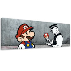 Seinapilt Banksy, Super Mario ja politseinik цена и информация | Картины, живопись | kaup24.ee