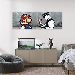 Seinapilt Banksy, Super Mario ja politseinik цена и информация | Картины, живопись | kaup24.ee