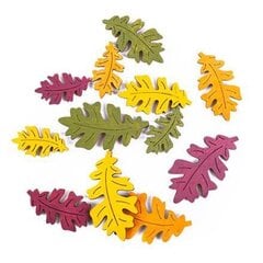 Деревянные листья, 12 шт., 4 цвета цена и информация | Праздничные декорации | kaup24.ee