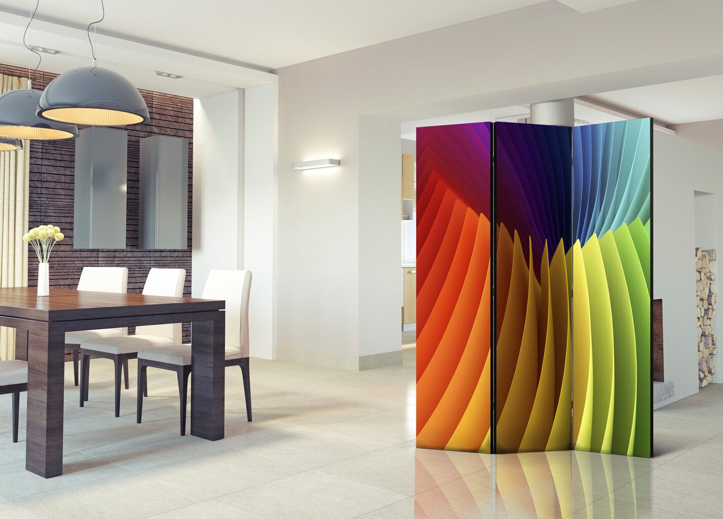 Ruumijaotur - Rainbow Wave [Room Dividers] hind ja info | Sirmid ja vaheseinad | kaup24.ee