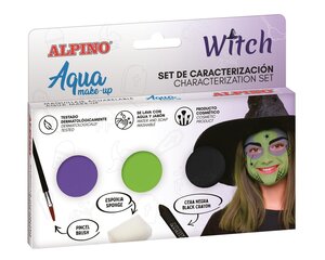 Grimmikomplekt Alpino Witch Aqua make-up, 3 värvi hind ja info | Karnevali kostüümid | kaup24.ee