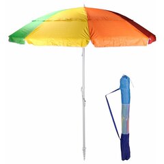 Пляжный зонт Пляж На шарнирах Разноцветный Ø 220 см цена и информация | Зонты, маркизы, стойки | kaup24.ee