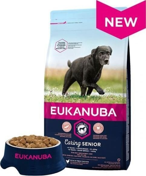 Eukanuba suurt tõugu seeniorkoertele kodulinnulihaga, 3 kg цена и информация | Kuivtoit koertele | kaup24.ee