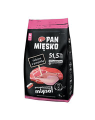 Pan Mięsko для собак очень мелких пород с телятиной и птицей, 9 кг цена и информация | Сухой корм для собак | kaup24.ee