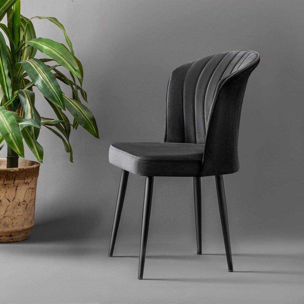 2-tooli komplekt Kalune Design Rubi, must hind ja info | Söögitoolid, baaritoolid | kaup24.ee