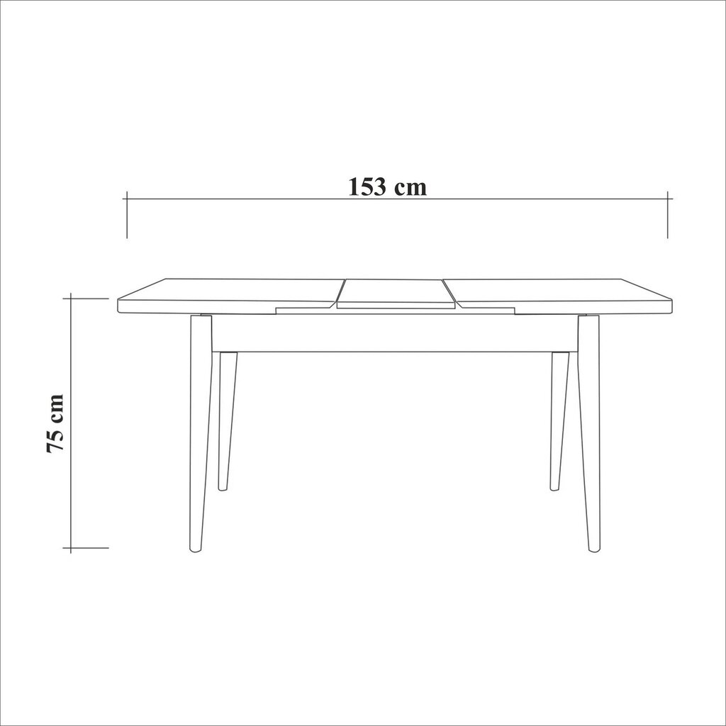 4-osaline söögitoa komplekt Kalune Design Oliver, valge цена и информация | Söögilauakomplektid | kaup24.ee