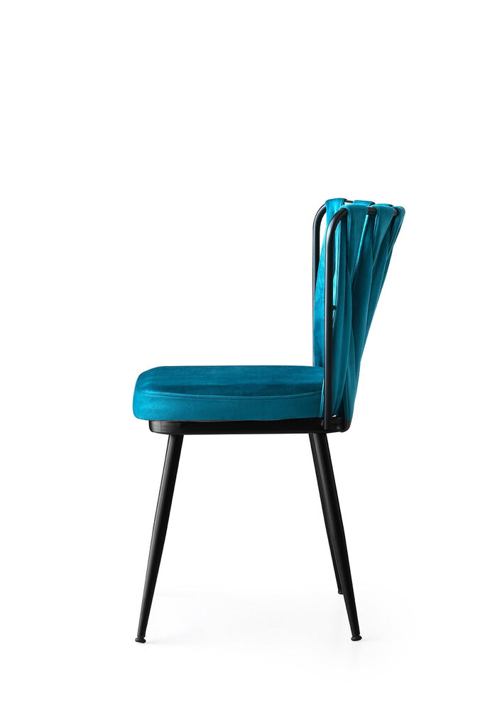4 tooli komplekt Kalune Design Kusali-228, sinine / must hind ja info | Söögitoolid, baaritoolid | kaup24.ee