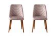 2-tooli komplekt Kalune Kalune Design Dallas 555, beež/pruun hind ja info | Söögitoolid, baaritoolid | kaup24.ee