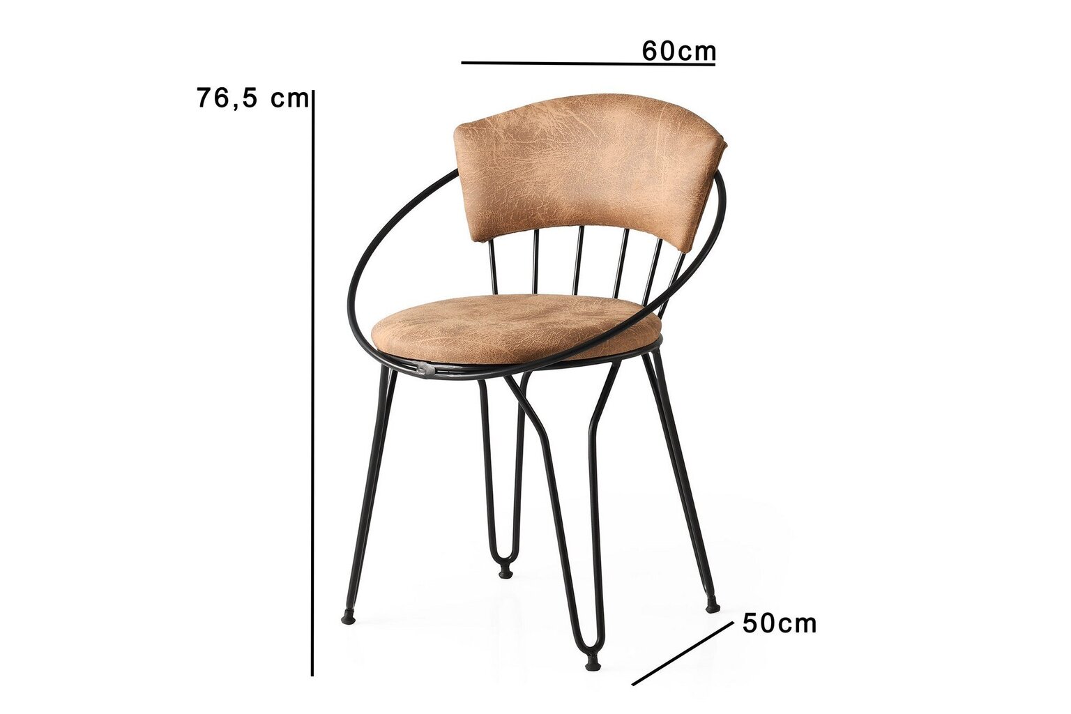 2-tooli komplekt Kalune Design Istanbul 268, beež/must цена и информация | Söögitoolid, baaritoolid | kaup24.ee