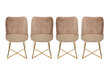 4-tooli komplekt Kalune Design Madrid 913, kuld/pruun hind ja info | Söögilaua toolid, köögitoolid | kaup24.ee