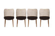 4-tooli komplekt Kalune Design Nova 071, beež/pruun hind ja info | Söögitoolid, baaritoolid | kaup24.ee