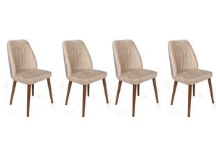 4-tooli komplekt Kalune Design Alfa-464, pruun/liiv hind ja info | Söögilaua toolid, köögitoolid | kaup24.ee