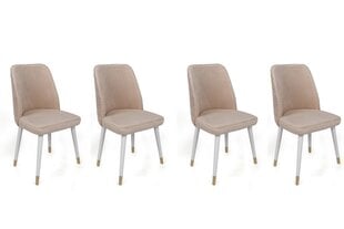 4-tooli komplekt Kalune Design Hugo-407, beež/valge hind ja info | Söögitoolid, baaritoolid | kaup24.ee