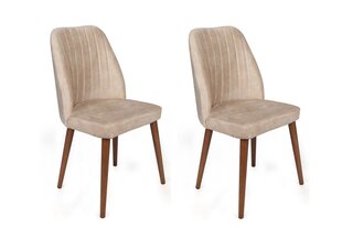 2-tooli komplekt Kalune Design Alfa-464, pruun/liiv hind ja info | Söögitoolid, baaritoolid | kaup24.ee