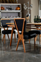 2-tooli komplekt Kalune Design Palace, hall/pruun цена и информация | Стулья для кухни и столовой | kaup24.ee