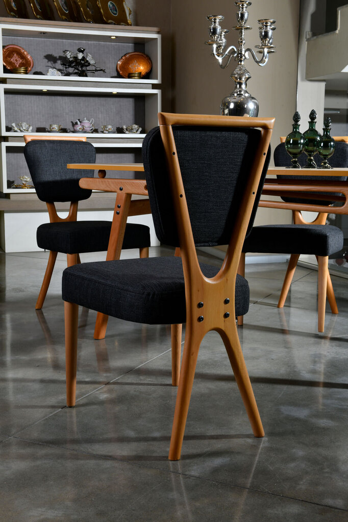 2-tooli komplekt Kalune Design Palace, hall/pruun hind ja info | Söögitoolid, baaritoolid | kaup24.ee