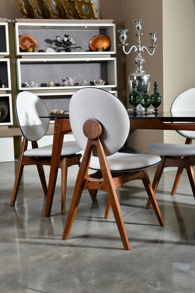 2-tooli komplektKalune Design Touch, beež/pruun hind ja info | Söögilaua toolid, köögitoolid | kaup24.ee