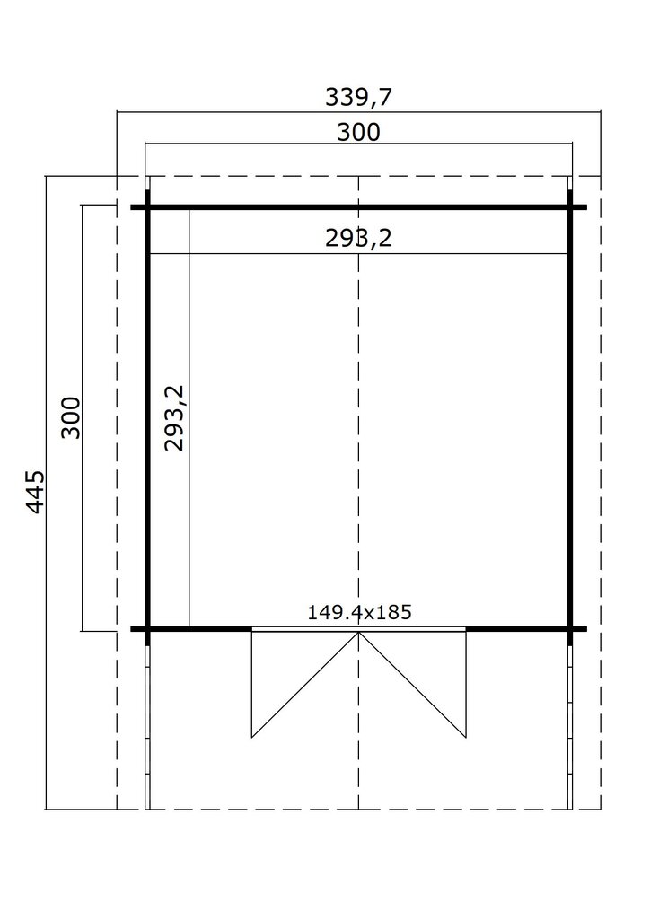 Aiamaja Viljandi 8,6 m² + katusealune 3,8 m² цена и информация | Kuurid ja aiamajad | kaup24.ee