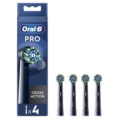 Oral-B EB50-4 Cross Action Pro Black hind ja info | Elektriliste hambaharjade otsikud | kaup24.ee