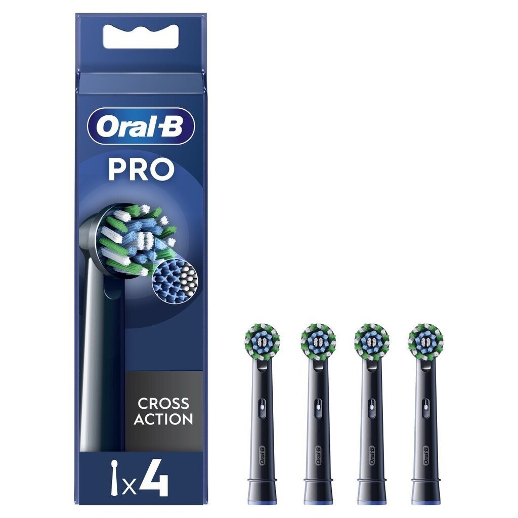 Oral-B EB50-4 Cross Action Pro Black цена и информация | Elektriliste hambaharjade otsikud | kaup24.ee