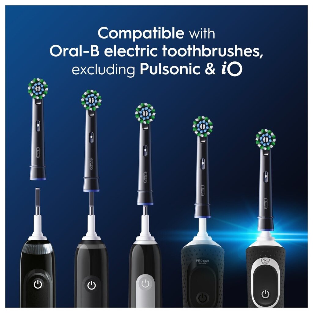 Oral-B EB50-4 Cross Action Pro Black цена и информация | Elektriliste hambaharjade otsikud | kaup24.ee