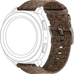 Topp Watch Band Textile Brown hind ja info | Nutikellade ja nutivõrude tarvikud | kaup24.ee