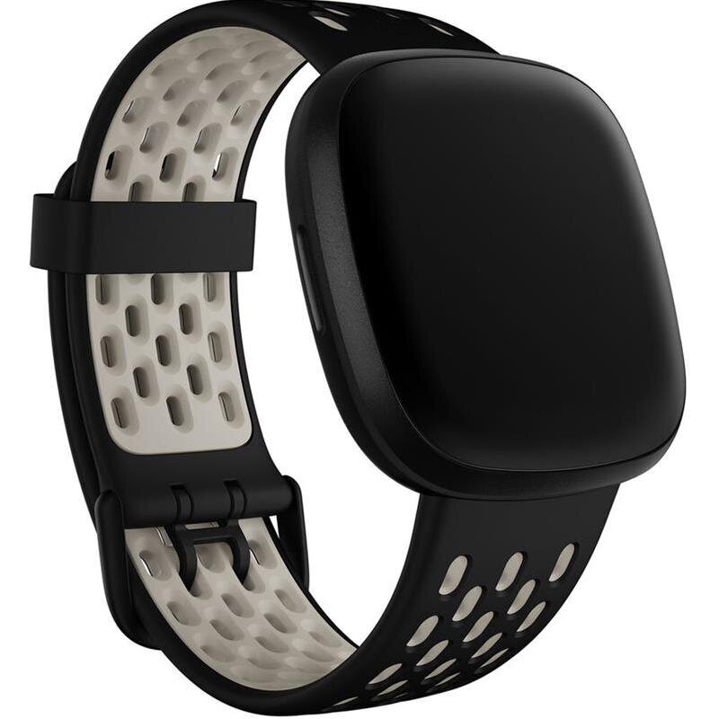 Fitbit Sport Band L Black/White цена и информация | Nutikellade ja nutivõrude tarvikud | kaup24.ee