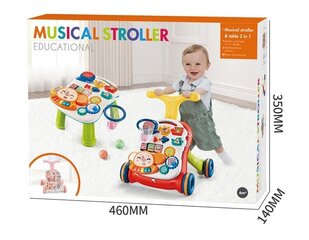 Õpetlik, interaktiivne jalutuskäru 6038 цена и информация | Игрушки для малышей | kaup24.ee