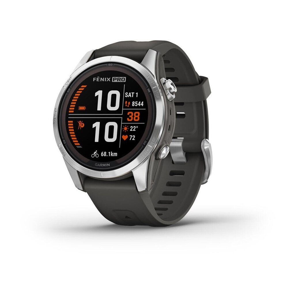 Garmin Fenix 7S Pro Solar Silver/Graphite цена и информация | Nutikellad (smartwatch) | kaup24.ee