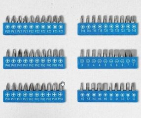 Peade ja võtmete komplekt Gude GWZK 104, 104 tk. 1/2" + 1/4" цена и информация | Lisaseadmed | kaup24.ee