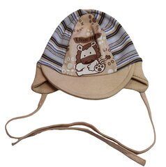 Kevad-sügis müts poistele Fido, beež цена и информация | Шапки, перчатки, шарфы для мальчиков | kaup24.ee