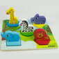 Hariduslike puidust safari puzzle klotsid 0057 hind ja info | Klotsid ja konstruktorid | kaup24.ee