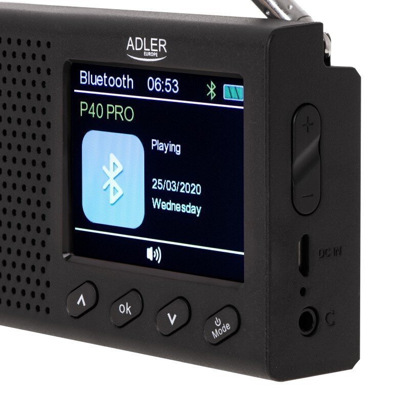 Bluetoothiga raadio, kell Adler AD-1198 hind ja info | Raadiod ja äratuskellad | kaup24.ee