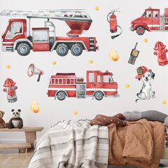 Наклейки на стены пожарная команда пожарная машина пожарный цена и информация | Самоклеющаяся пленка по спецзаказу | kaup24.ee
