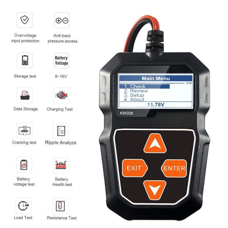 Autoaku koormuse tester BeastKW208 12V hind ja info | Lisaseadmed | kaup24.ee