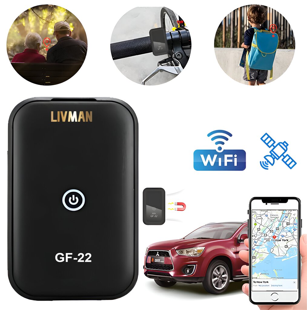 Mini GPS-jälgija Livman GPS-LBS GF-22 цена и информация | Mobiiltelefonide lisatarvikud | kaup24.ee