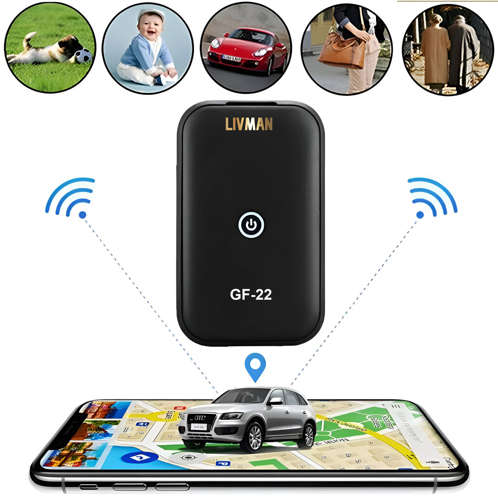 Mini GPS-jälgija Livman GPS-LBS GF-22 цена и информация | Mobiiltelefonide lisatarvikud | kaup24.ee