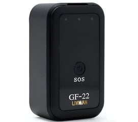 Mini GPS-jälgija Livman GPS-LBS GF-22 hind ja info | GPS seadmed | kaup24.ee