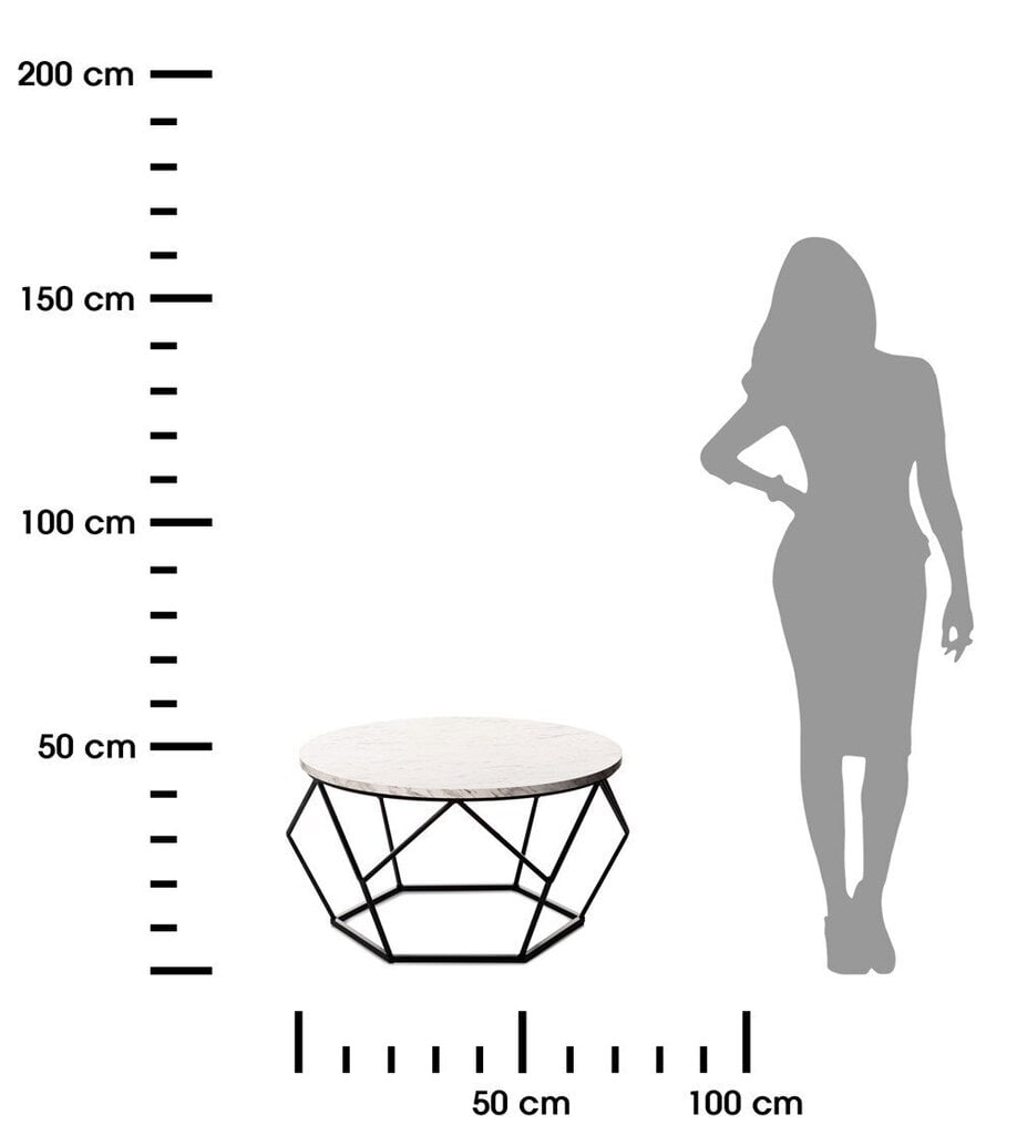 Diivanilaud Diamond, valge цена и информация | Diivanilauad | kaup24.ee